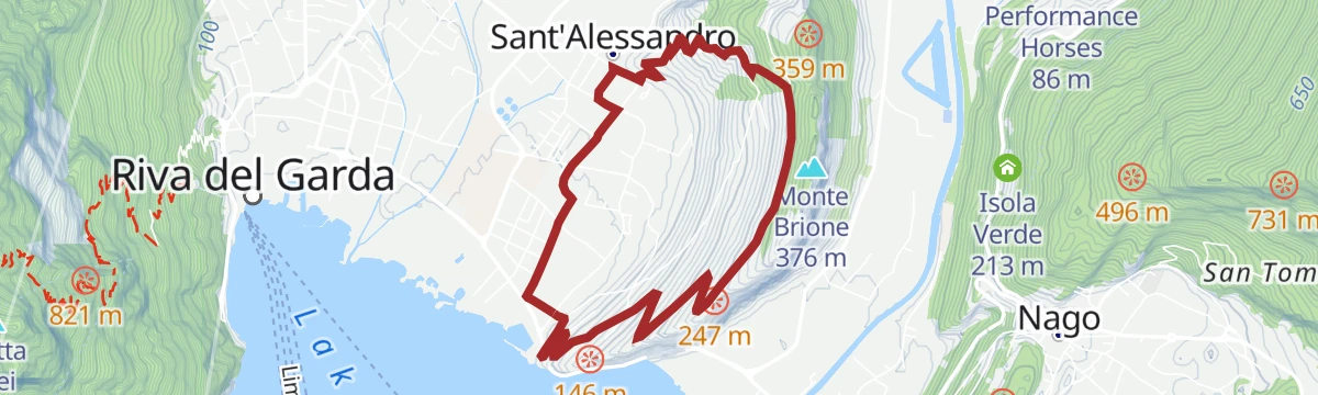 Route map: Monte Brione Trail-Tour